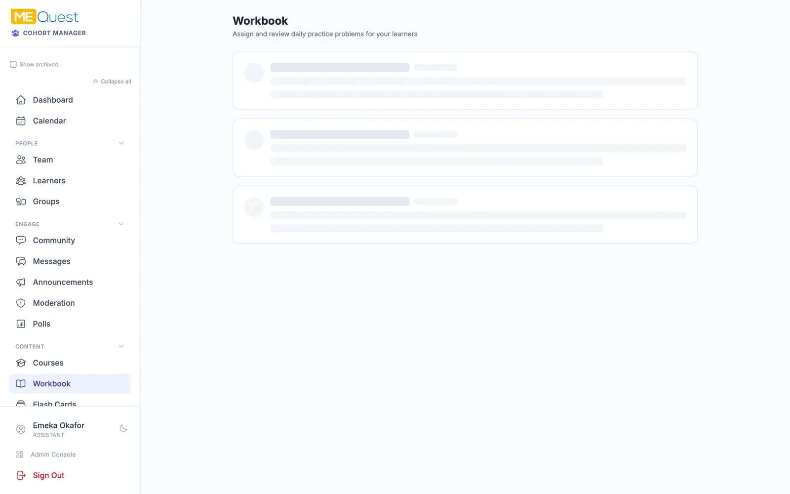 Set assignments and give feedback in MEQuest Learn